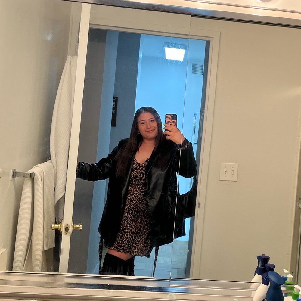 Cheetah long sleeve dress